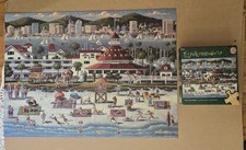 Master Pieces Folk Festival Day At The Beach 1000 piece puzzle used