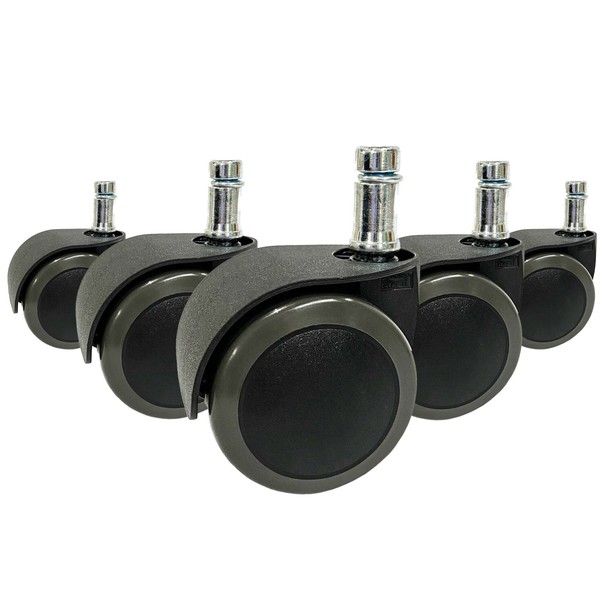 Ersatzrollen 5Er Pack BüRo-Stuhl-Rollen Drehstuhl Hocker Rolo Easy 10 Mm Ø 50 Mm-image