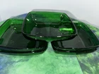 MCM 1940-1960 Anchor Hocking Charm Forest Green Set of 5 Bowls 5 3/4” Beautiful