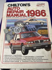 Chilton's Auto Repair Manual 1986 Domestic & Canadian Cars 1979-1986 HC. Vm5