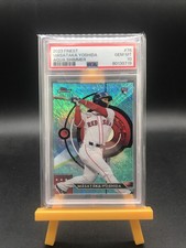 2023 Topps Finest Masataka Yoshida Rookie Aqua Shimmer Refractor 166/175 PSA 10