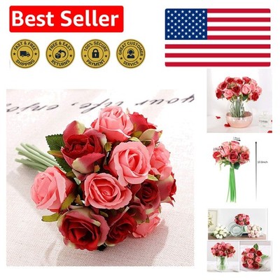 Realistic Silk Roses Floral Arrangement for Bridal, Office & Event Settings
