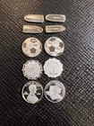 Lot of 10 One - 1 gram Ea. .999 Pure Silver Bars Rounds - Mix Of Designs #1016
