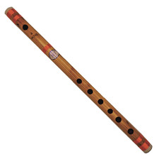 Handmade Natural Bamboo Flute Bansuri 16" A Scale Woodwind Musical Instrument
