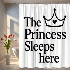 Princess Sleeps Here Shower Curtain for Kids Room