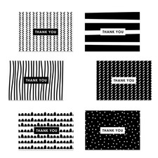 Canopy Street Modern Black And 4 7/8" x 3 1/2", and White Patterns
