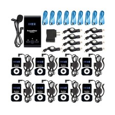 EXMAX EX-100 Wireless Tour Guide System Live Translator Microphone Church Tra...