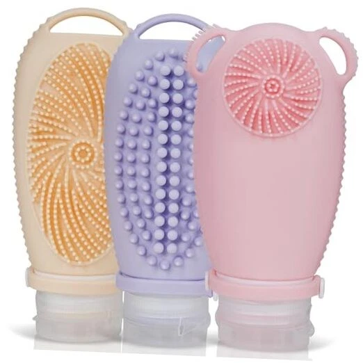 Silicone Travel Bottles 3-Pack (3.4 oz) with TSA Bag | TSA Horizon Glow Set