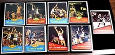 1972 Topps NBA Basketball Finals & Championship Cards - 9 Cards 