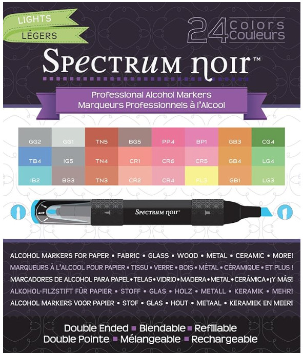 Crafter's Companion Spectrum Noir Alcohol Markers, Lights, 2