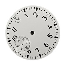 New White Watch Dial Green Luminous For Seagull ETA 6497 ST3600 Movement I