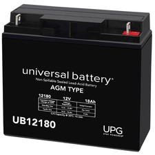 UPG UB12180ALT216-12V 18AH SLA Battery Replacement for R D Batteries 5391, 5391