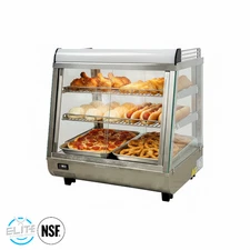 24" Heated Countertop Glass Door Food Display Shelf