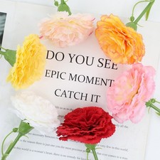 5pcs Artificial Carnations for Creative Wedding and Home Floral Designs