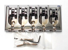 Hipshot 5 String A Style Bass Bridge Brass Chrome .750 spacing - BLEMISHED
