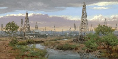 Oil Patch by Andy Thomas - Canvas Open Edition - 9 x 18