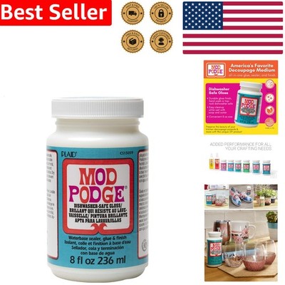 Quick-Drying 8-Oz Multi-Purpose Waterbased Glue & Sealer for Crafters