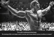 Arnold Schwarzenegger Motivation Quote Bodybuilding Poster