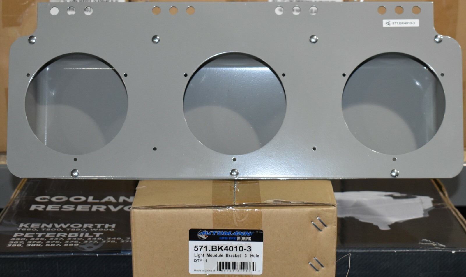 Automann Comm'l Truck 3 Hole Light Module Bracket for 4" Lights - #571.BK4010-3