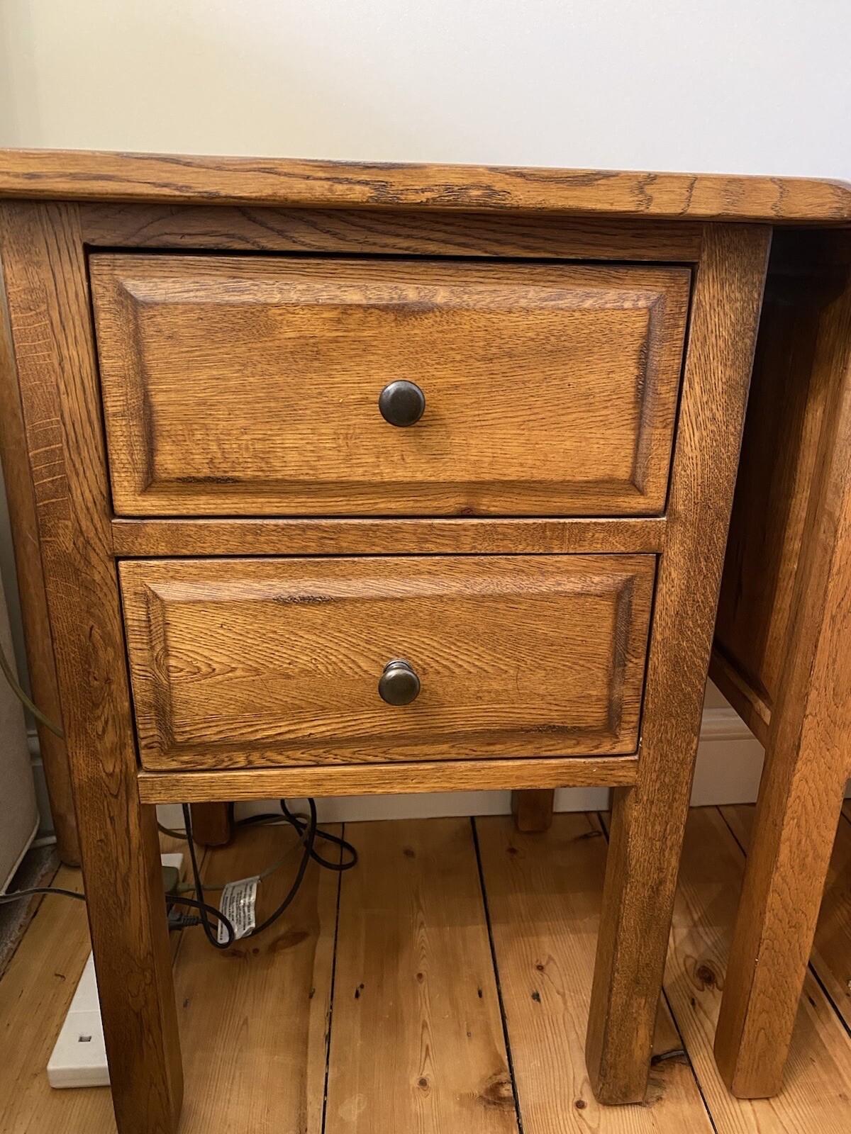 Pair Of Laura Ashley Rutherford Solid Oak Bedside Tables Drawers eBay