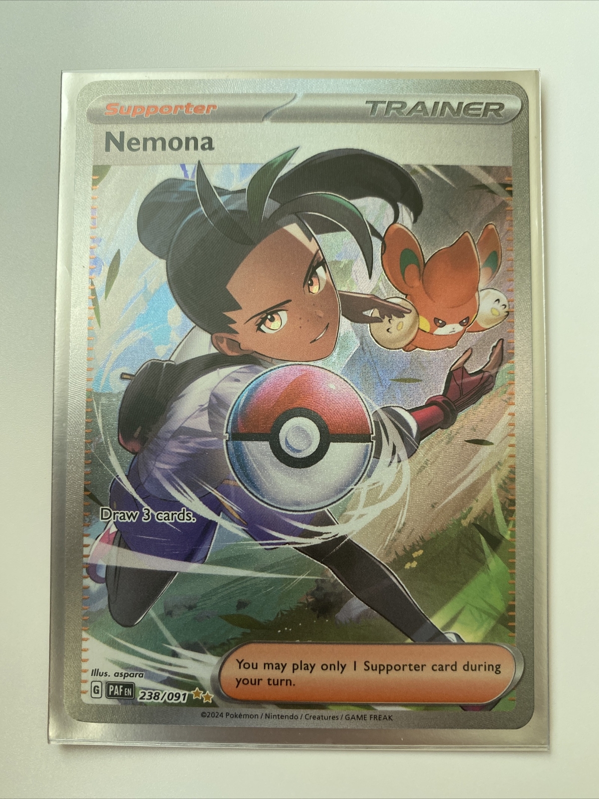 Pokémon TCG Nemona Scarlet & Violet: Paldean Fates 238/091 Holo Special...