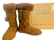 L.L. Bean Brown Suede Leather Boots Women's 10M
