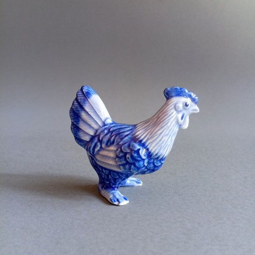 Ceramic Figurine Miniatures Animal Decor delft blue Chicken Farm Animal Decor - Picture 3 of 7