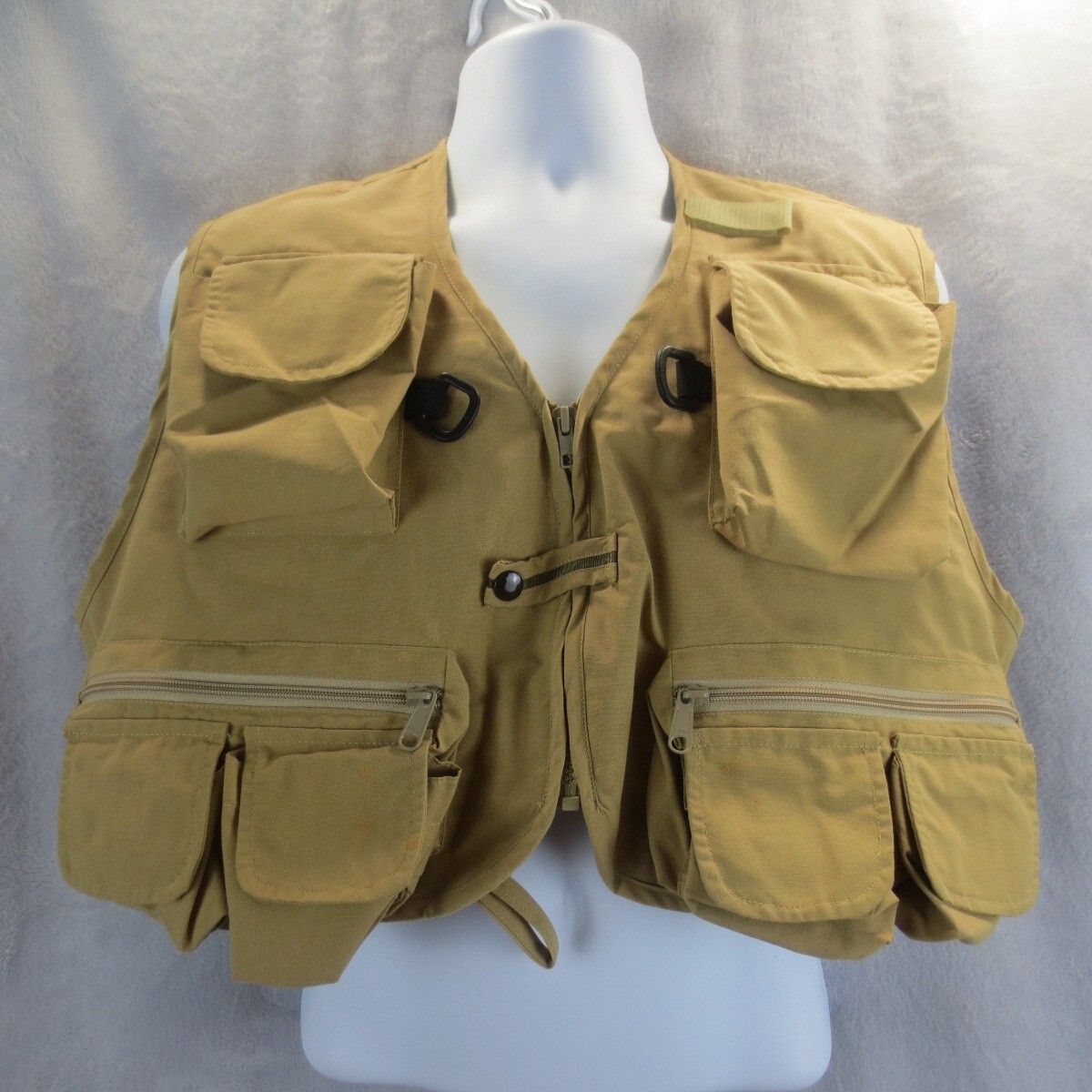Sportline フィッシングベスト ベージュUSASizeL Sportline USA Fishing Bird Hunting Vest Adult Sz M Tan Zip Close