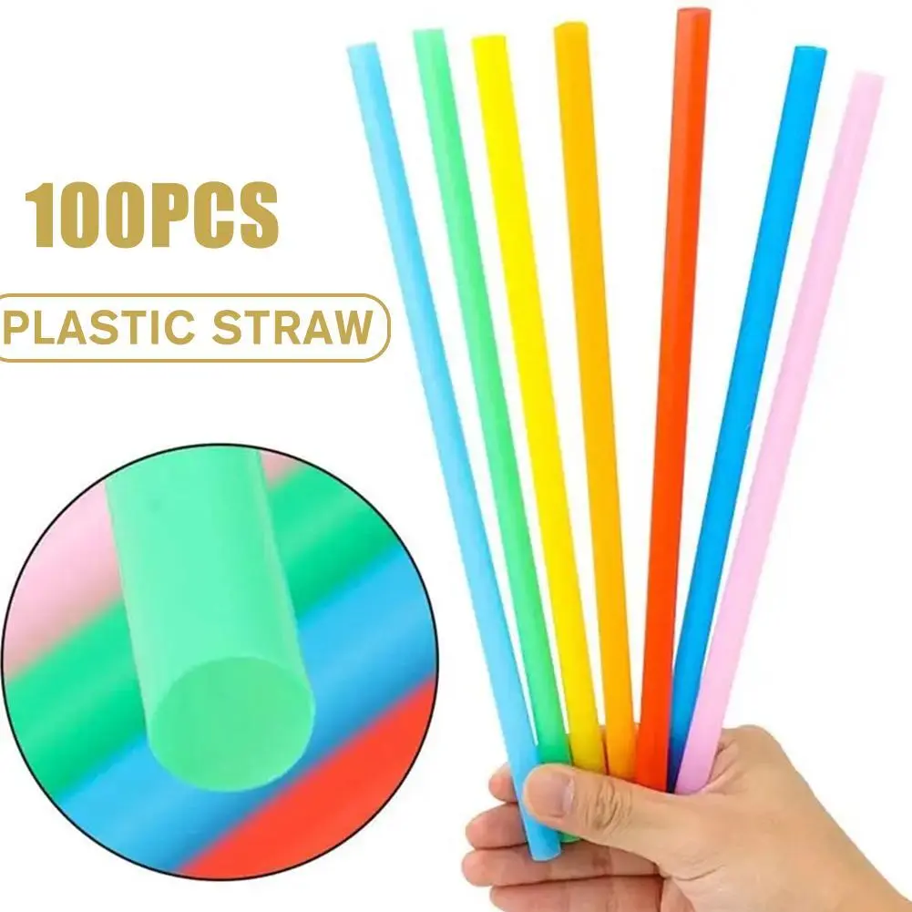 100PCS Straws Extra Wide Fat Jumbo Bubble Tea Smoothie Drinking Straws