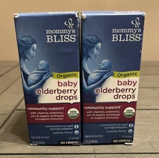 2x Mommys Bliss Baby Elderberry Drops Immunity Support 3fl Oz Each Exp 2025 New
