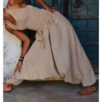 #ad Aladdin unisex Drop Crotch Cotton Pants Yogi Ashtanga Harem Alibaba Yoga Afghani $19.99