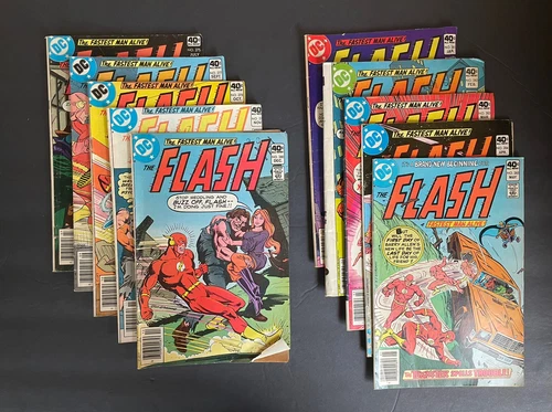 DC Comics THE FLASH vintage comic book lot issues #275, 277-285