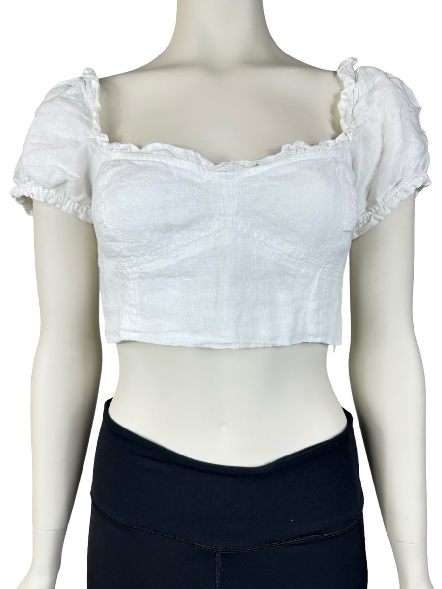 Aritzia Wilfred Wander Blouse Women's Medium White Linen Aritzia Wilfred Wander Blouse Women's Medium White Linen
