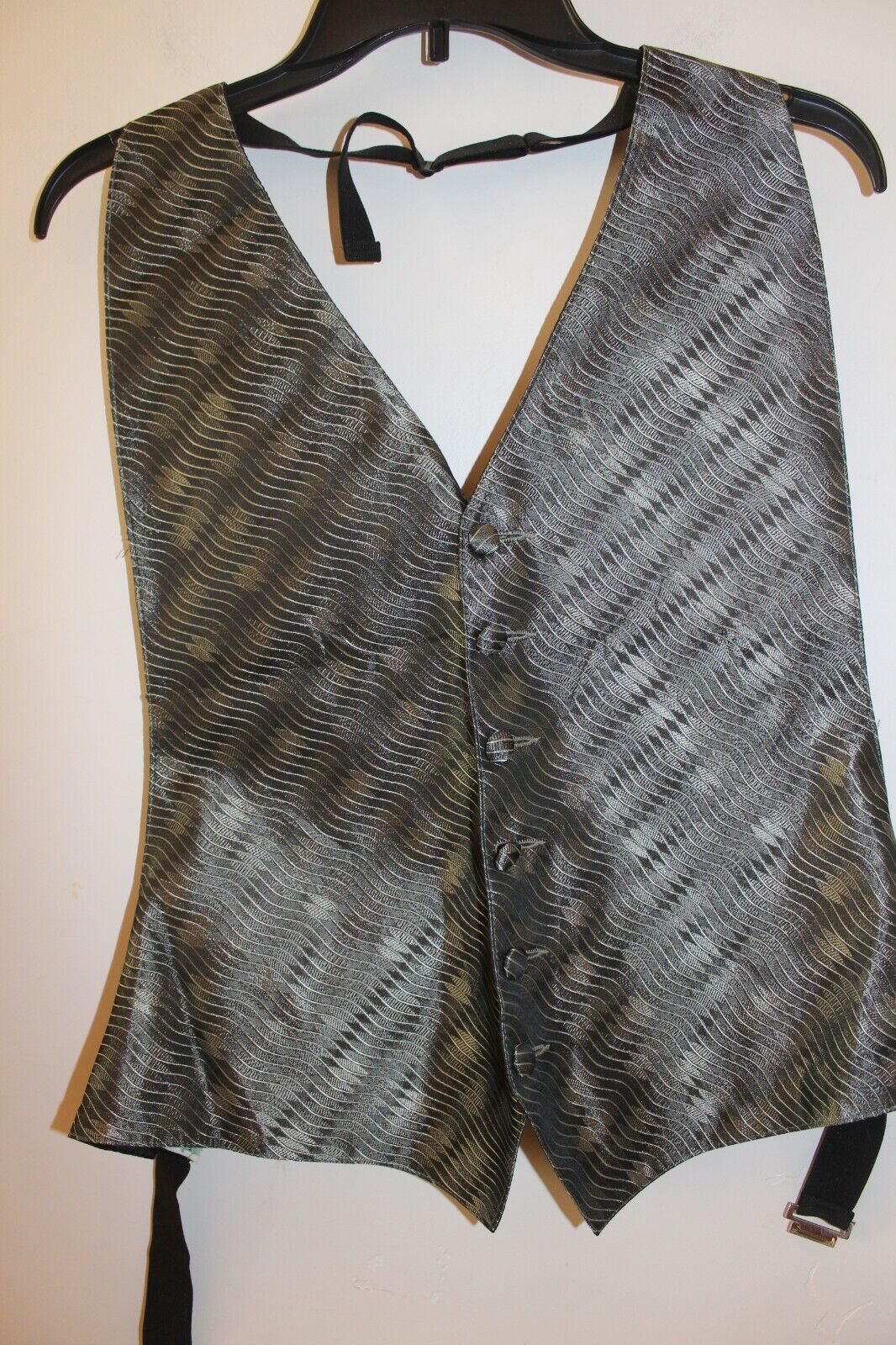 Men's Claiborne 2.0 Gray Print Tuxedo L#1158 Vest 37-50 Fits San Antonio Mall outlet