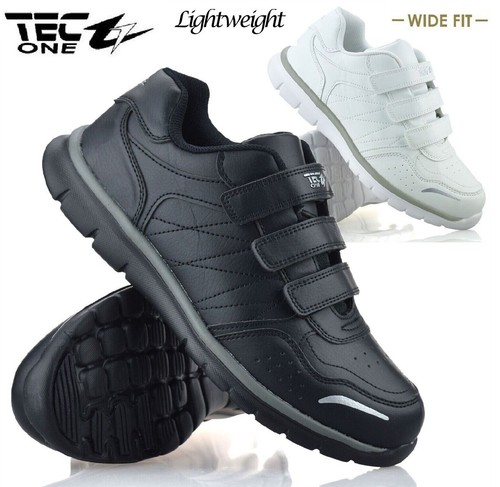 LADIES WOMENS BOYS WIDE FIT SMART WALKING SPORTS STRAP WORK TRAINERS SHOES  SIZE | eBay