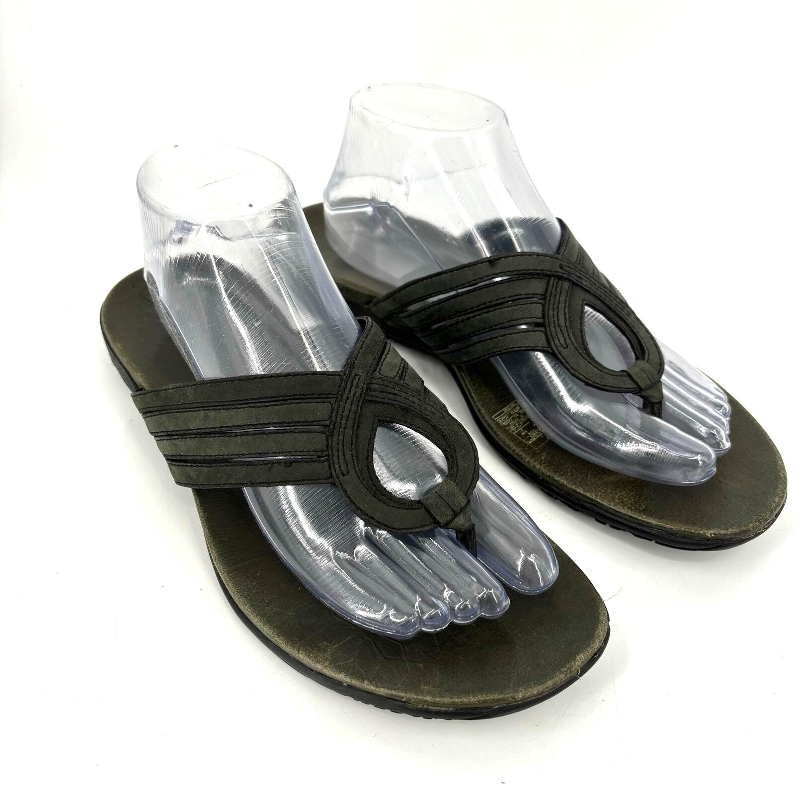 Sandali perizoma Merrell Lidia verde oliva scuro pelle donna taglia 10 EU 41