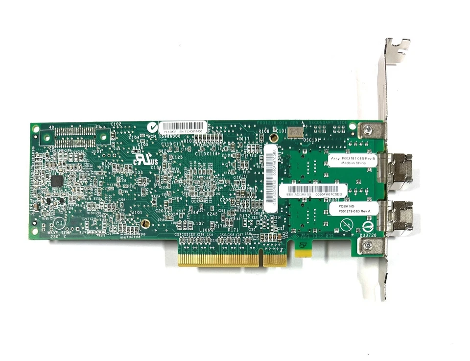 IBM Feature 577D 00E0806 8 Gb 2 puertos FC PCI-e altura completa HBA + transceptores SFP Foto 3 de 3