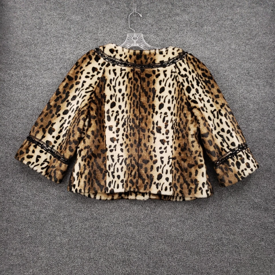 Chaqueta Terry Lewis Classic Luxuries para mujer pequeña marrón corta de piel de leopardo Foto 2 de 4