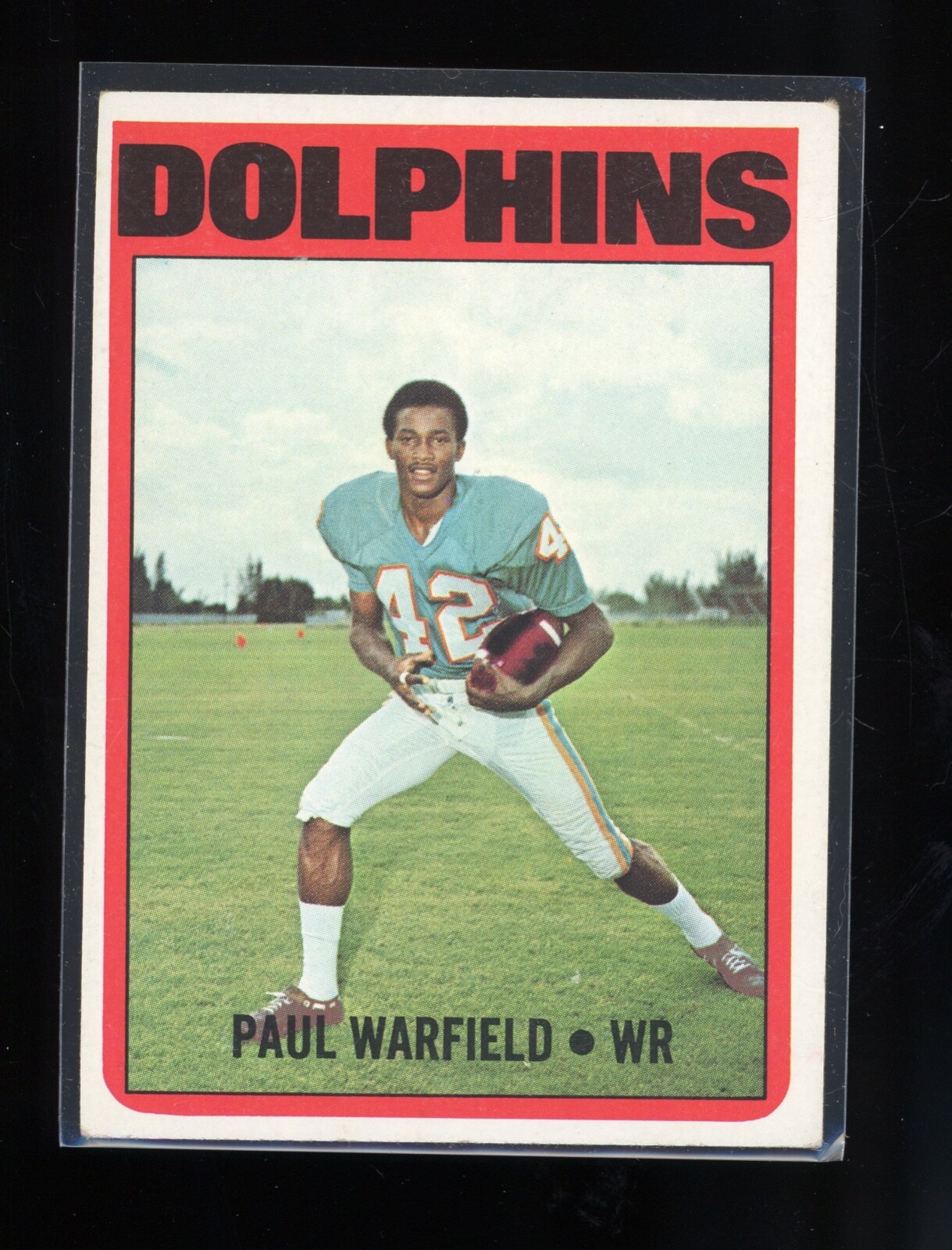 1972 Topps PAUL WARFIELD #167 Card Miami Dolphins