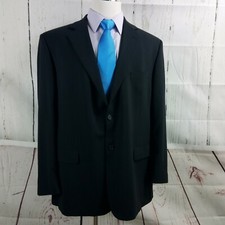 Pronto Uomo Comfort Stretch 46R 2 Button Black Suit Blazer Sports Coat