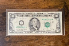 Unites State America:  100 Dollar, Banknote 1990 , US Currency