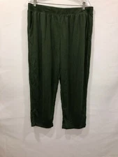 H by Halston Regular Brushed Modal Pull-On Cropped Pants Cypress X-Small Size 