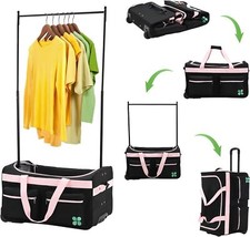 NAIZEA Dance Bag With Garment Rack Dance Suitcase Rolling Garment Bag With Rack