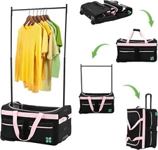 NAIZEA Dance Bag With Garment Rack Dance Suitcase  Rolling Garment Bag With Rack
