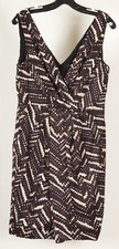 Banana Republic Women’s Dress 8 Brown Beige A Line Sleeveless V Neck Lined