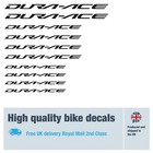 Dura-ace bike labels / decals / stickers, 5+ years external quality (25 pack)