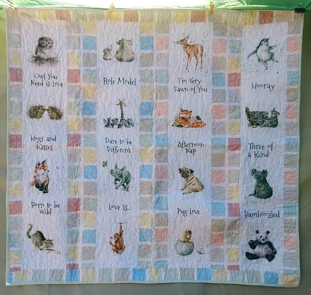 Baby Animal Crib Blanket Comforter Friends Creatures Handmade Unique