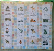 Baby Animal Crib Blanket Comforter Friends Creatures Handmade Unique