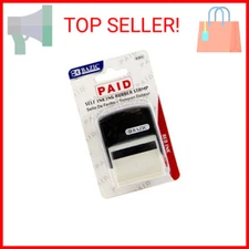 BAZIC Paid Self Inking Rubber Stamp (Red Ink), Stamp Impression Size 1.41" x 0.4