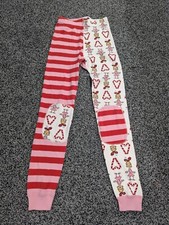 Hanna Andersson girls 130 8 Grinch Pajama Bottoms Pants Christmas Mix It pink